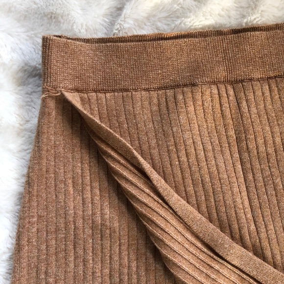 Free People Tan Knit Skirt - Picture 3 of 4